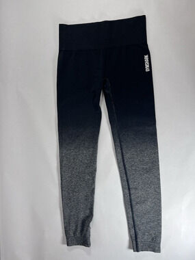 Gymshark Adapt Ombre Seamless Leggings Black Gray High Waisted Yoga Pants XS S